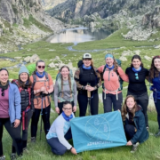 Kate Capelli and her Adventuresses hiking in the mountains